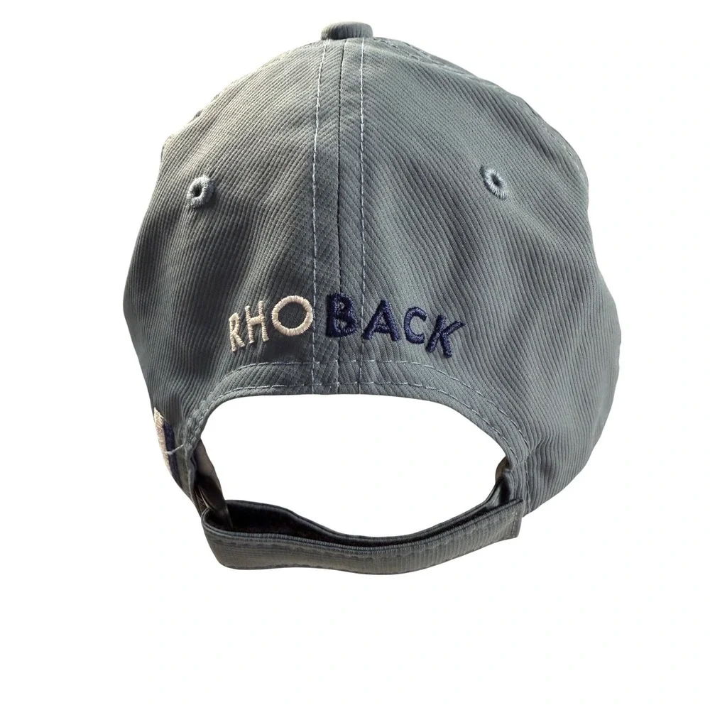 Rhoback Gray Performance Ripstop Adjustable Golf Cap Rhodesian Ridgeback Logo - Picture 5 of 8